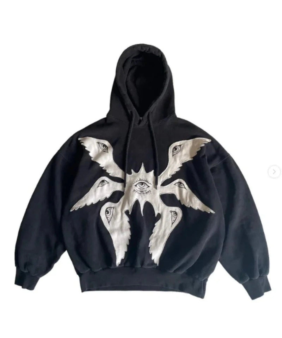 Mystic Eyes Embroidered Hoodie - Hoodies