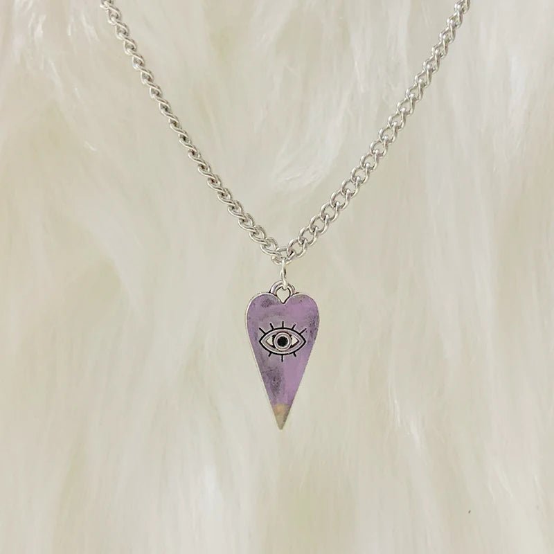 Goth Mystic Heart Pendant Layered Necklaces B CHINA Shoptery