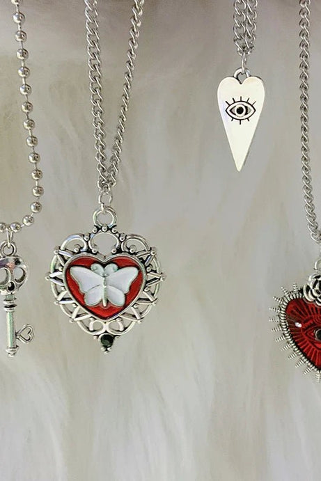 Mystic Heart Pendant Layered Necklaces - 