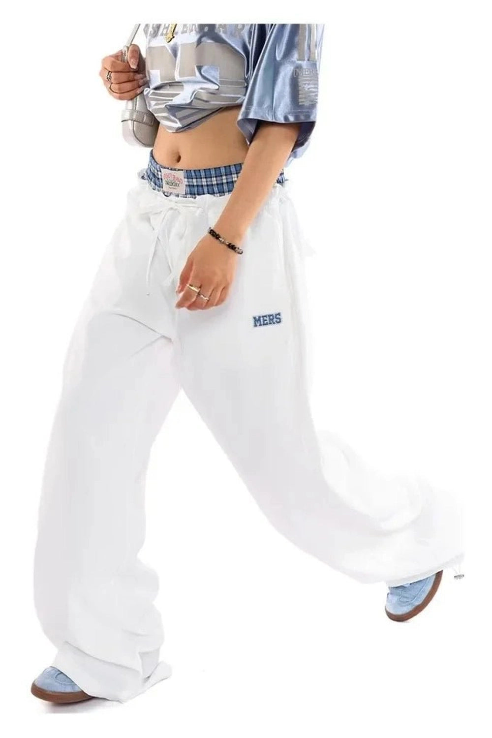 Y2k Navy Baggy Streetwear Pants Shoptery