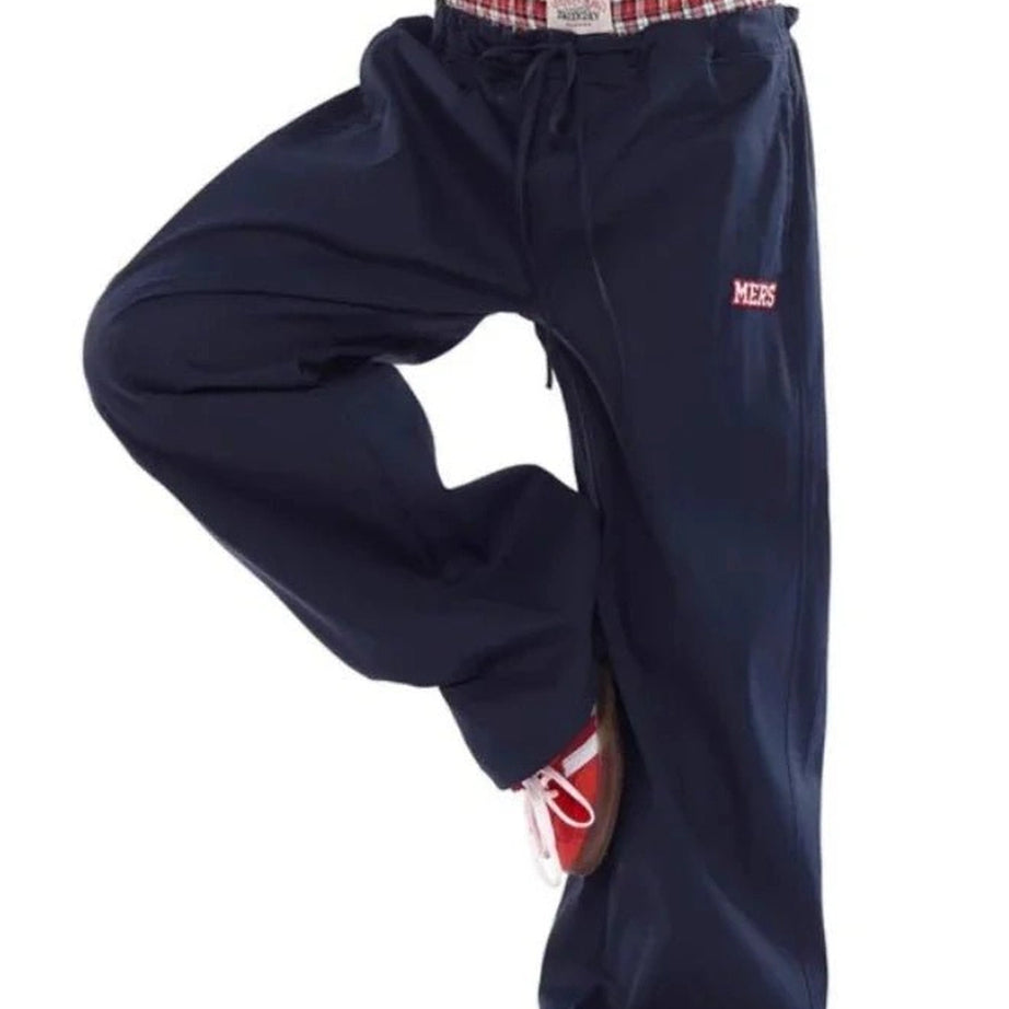 Y2k Navy Baggy Streetwear Pants Shoptery