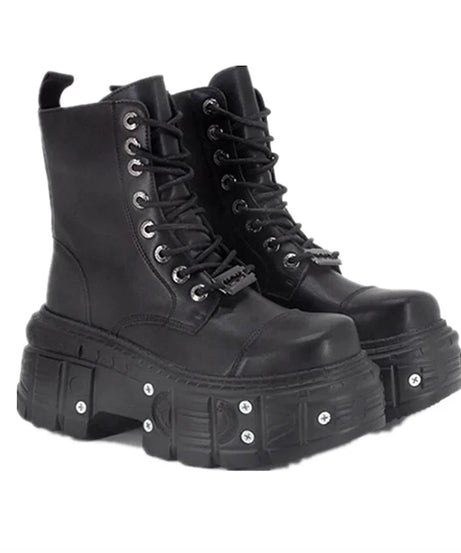 Neo - Punk Platform Combat Boots - Boots