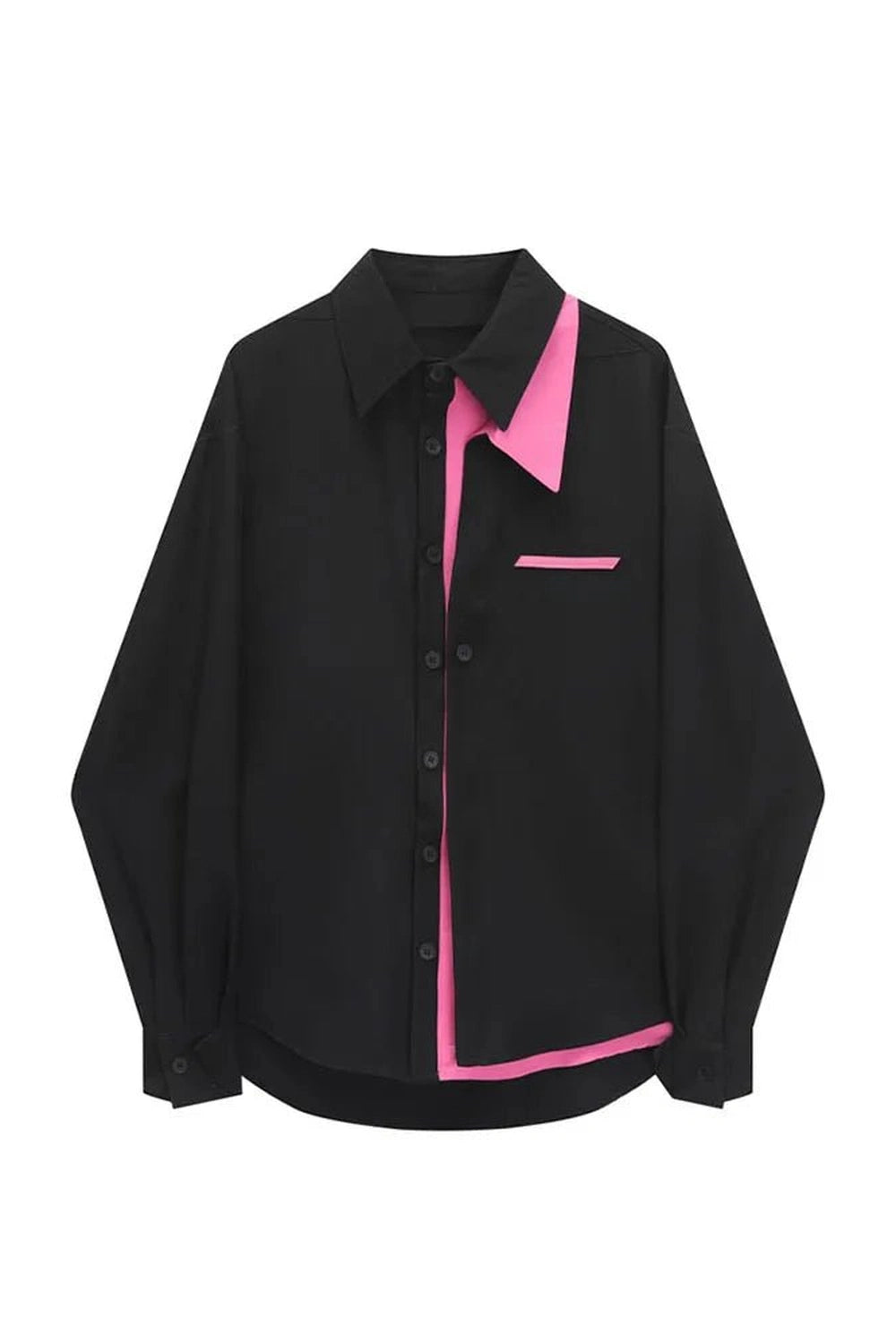 Emo Neon Edgy Contrast Shirt Black Shoptery