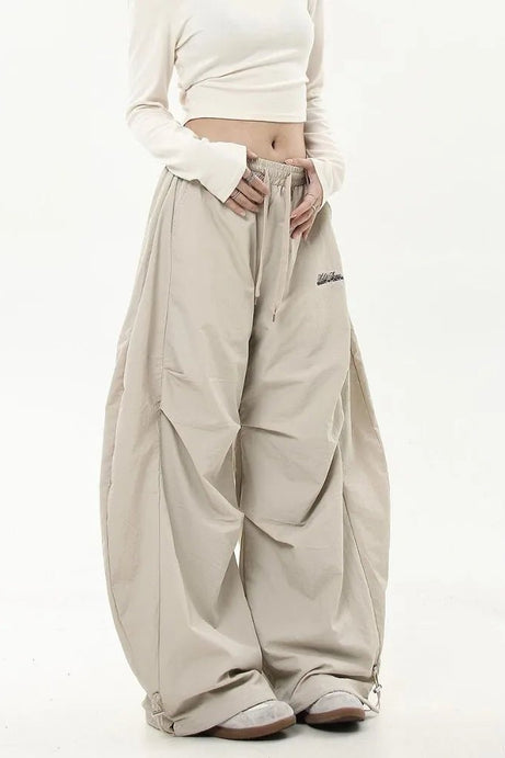 Neutral Oversized Parachute Pants - Pants