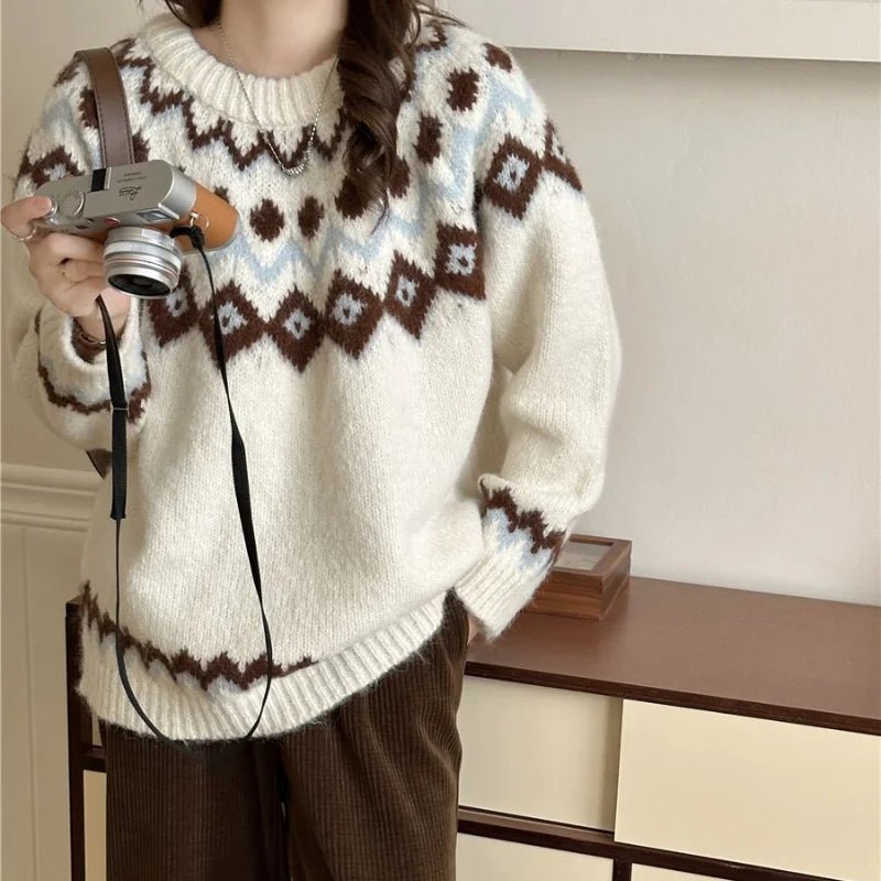 Nordic Charm Knit Sweater - 