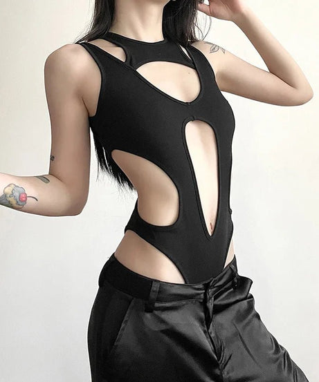 Obsidian Cutout Bodysuit - Bodysuits