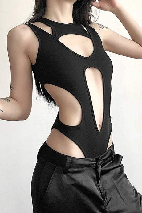 Obsidian Cutout Bodysuit - Bodysuits