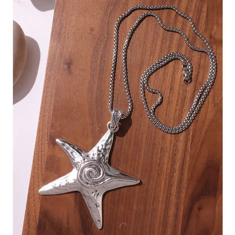 Ocean Edgy Starfish Necklace B Shoptery