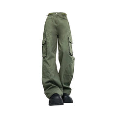 Olive Green Utility Y2k Cargo Pants Green Shoptery