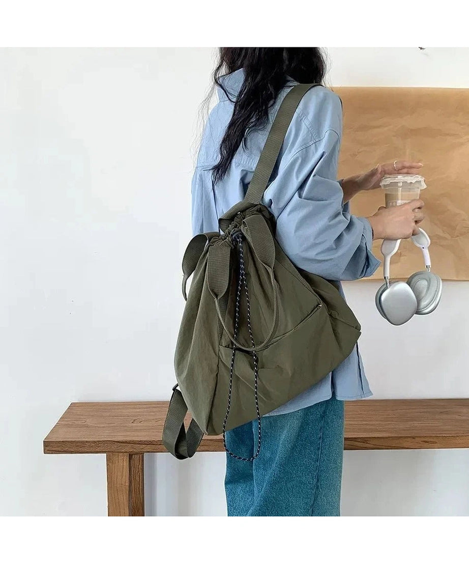 Olive Urban Drawstring Backpack - Backpacks