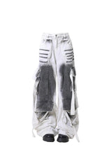 Ombre Utility Y2k Cargo Pants White Shoptery