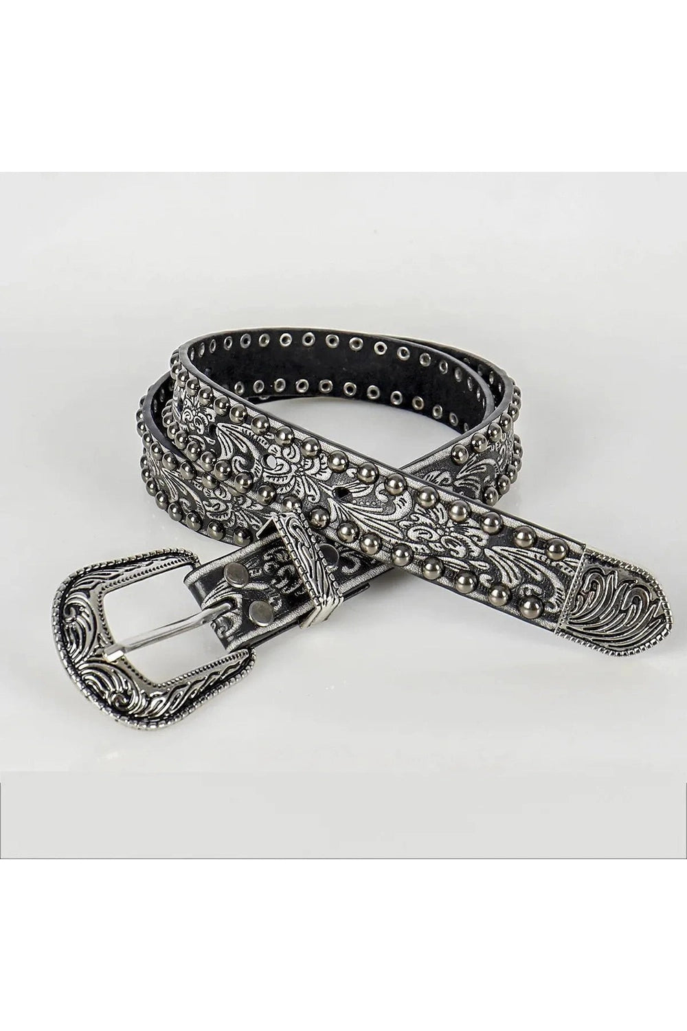 Retro Ornate Western Studded Belt Shoptery