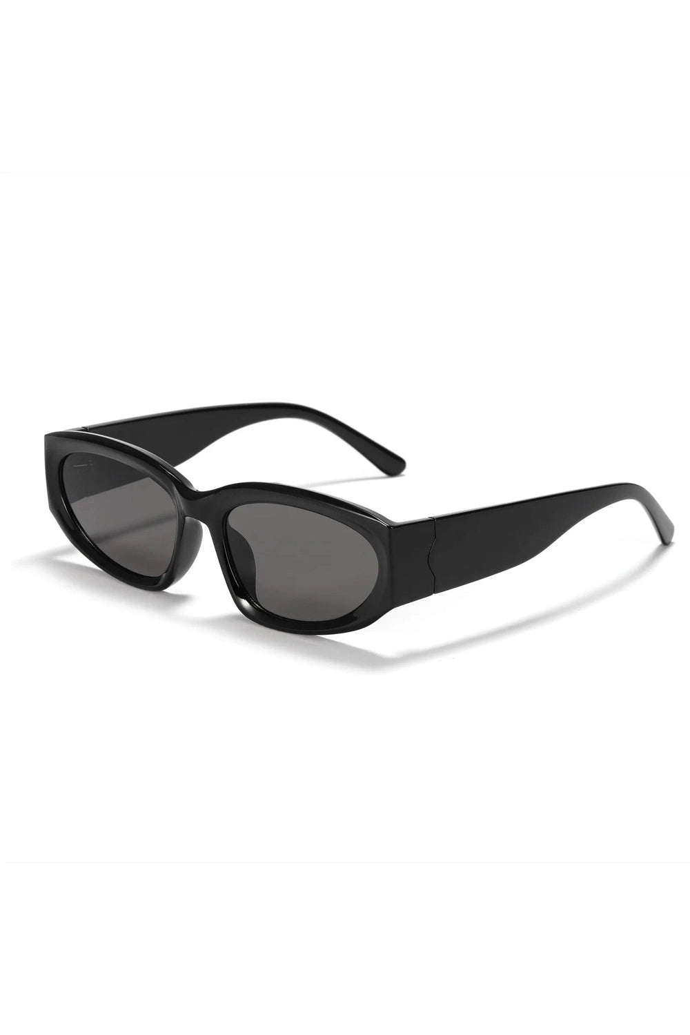 Retro Oval Sunglasses Black Black picture color Shoptery