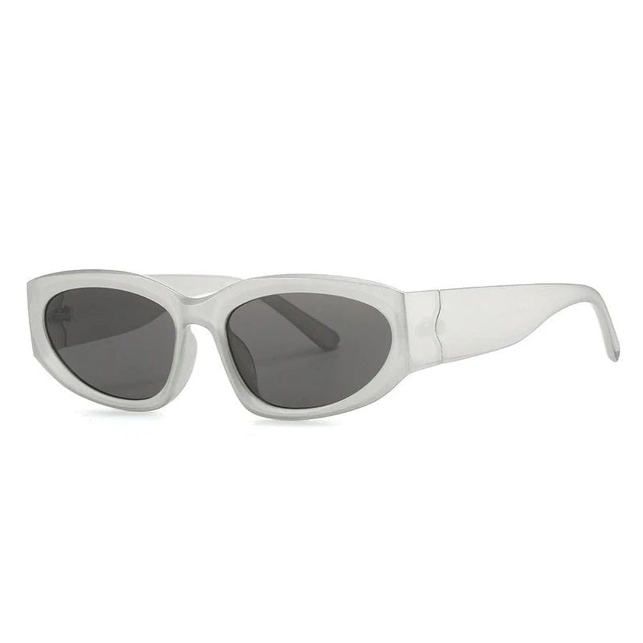 Retro Oval Sunglasses Silver Gray picture color Shoptery