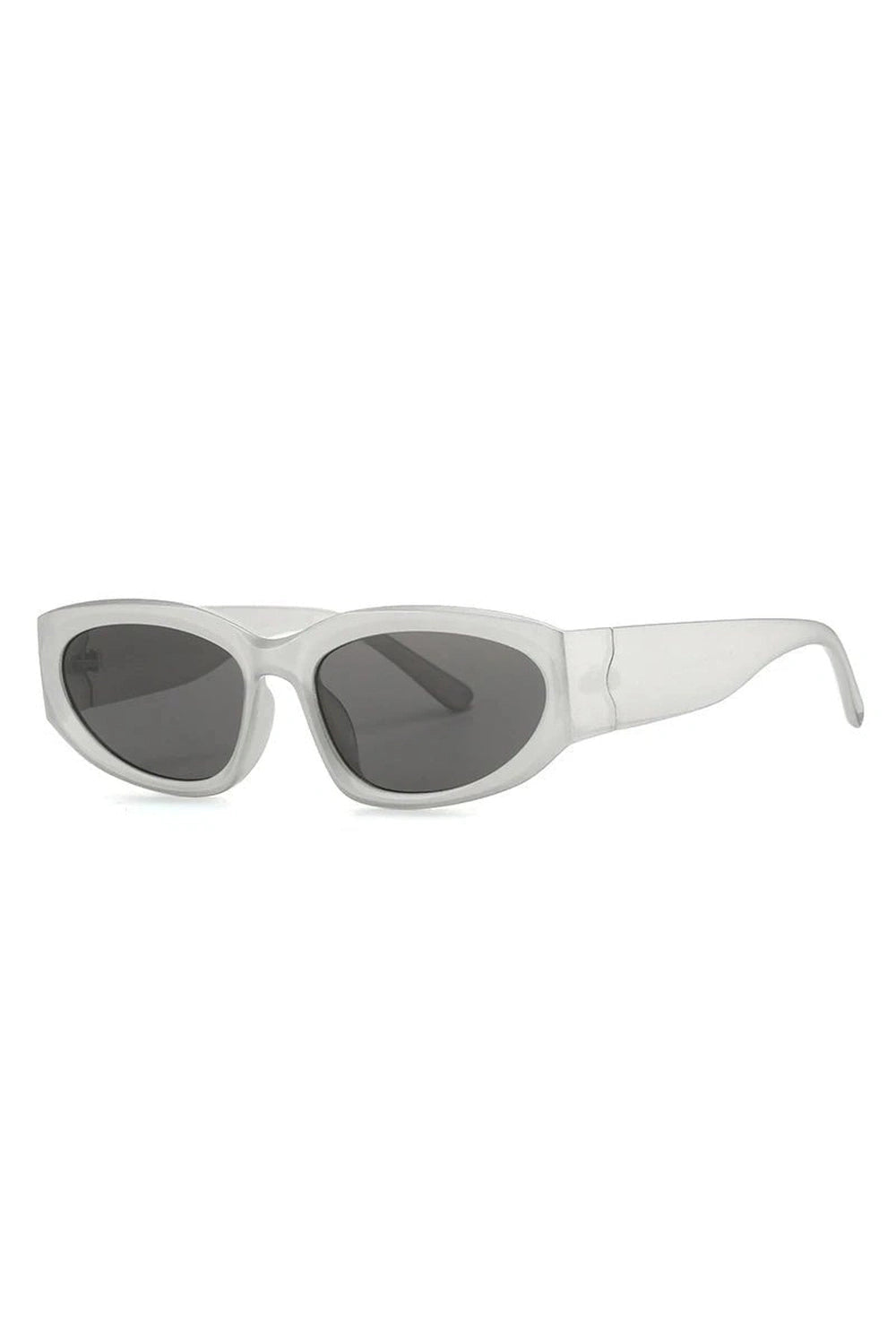 Retro Oval Sunglasses Silver Gray picture color Shoptery