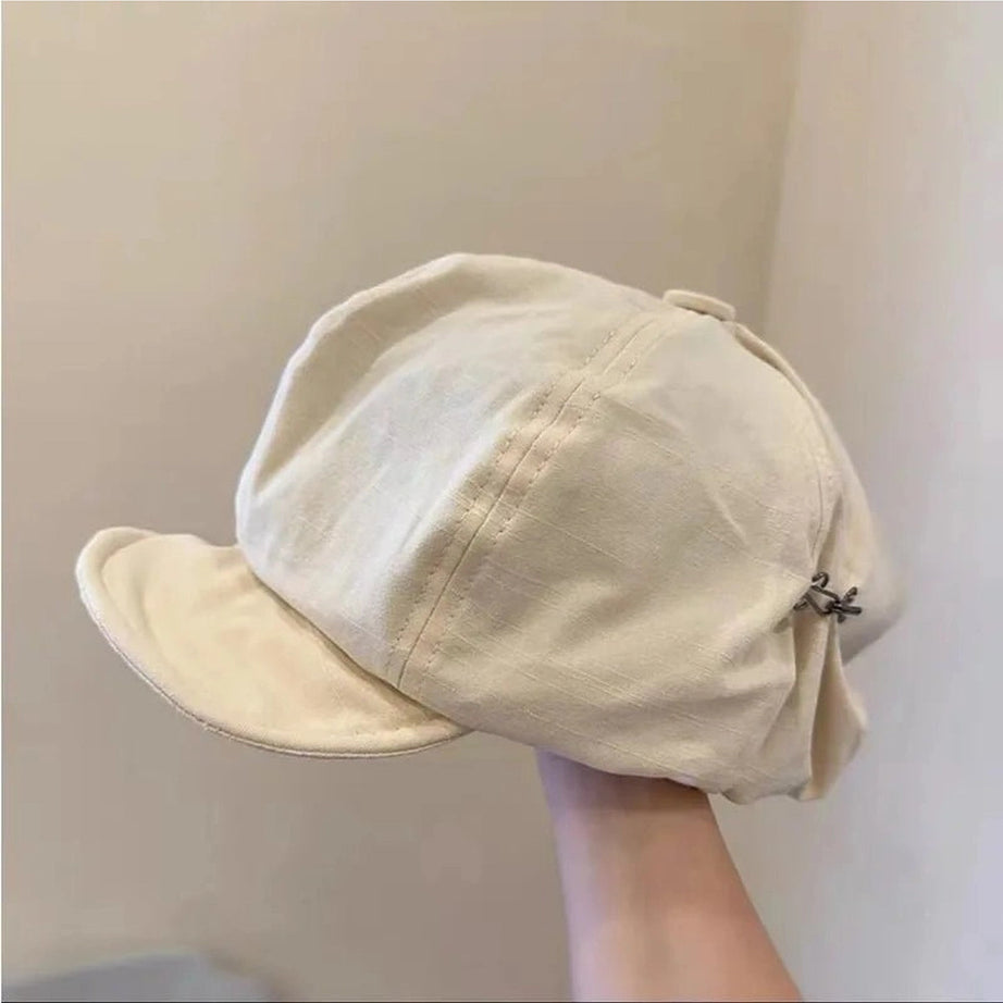 Y2k Oversized Berets Caps beige 56-58cm Shoptery