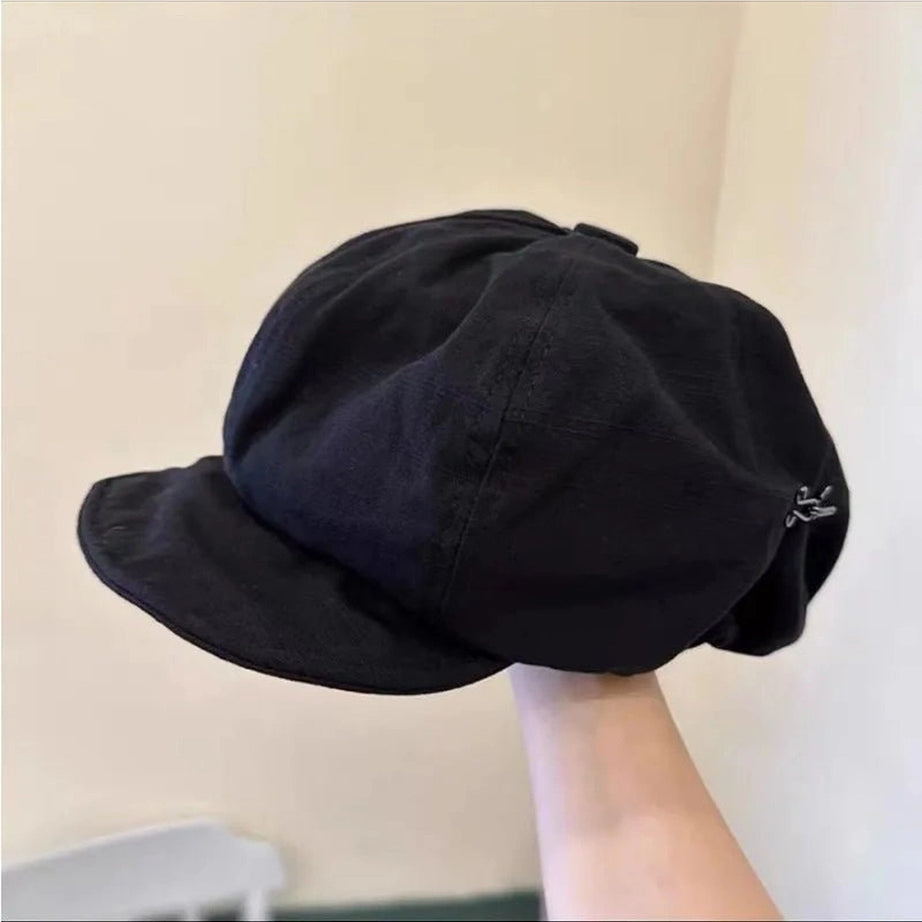 Y2k Oversized Berets Caps black 56-58cm Shoptery