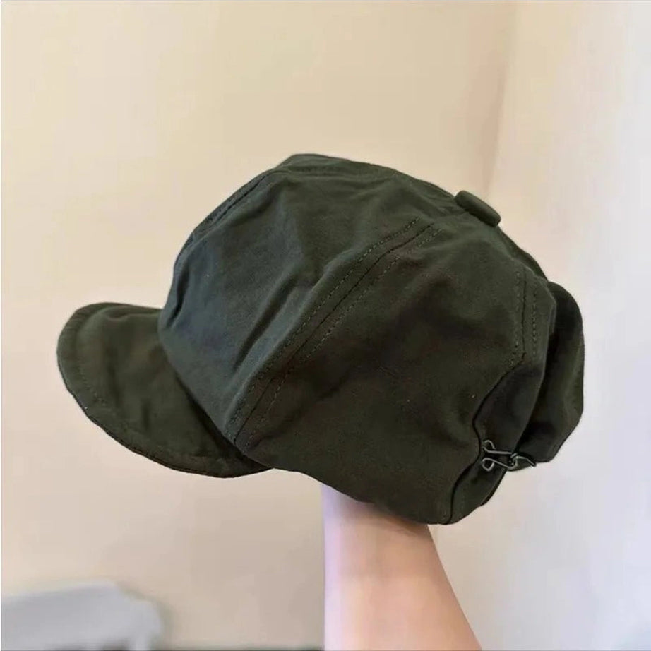 Y2k Oversized Berets Caps army green 56-58cm Shoptery