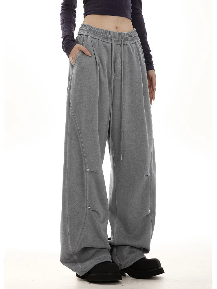 Y2k Oversized Drawstring Lounge Pants Shoptery