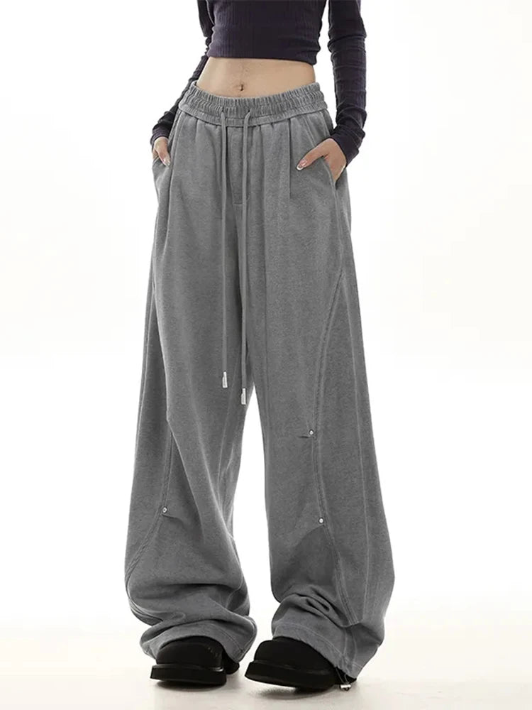 Y2k Oversized Drawstring Lounge Pants Shoptery
