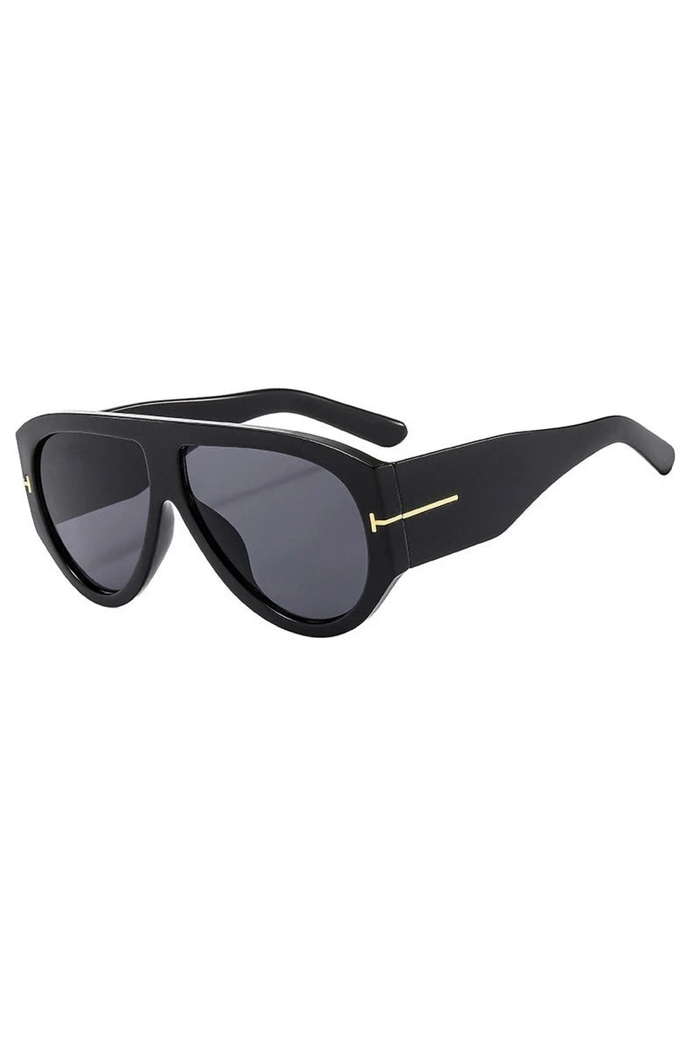 Retro Oversized Pilot Sunglasses Black Gray picture color Shoptery