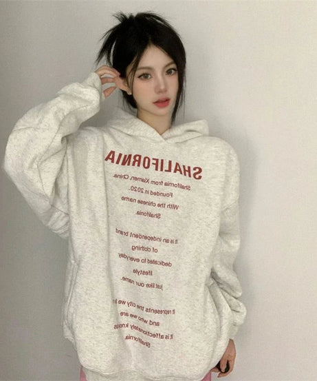 Oversized Typography Statement Hoodie - Hoodies