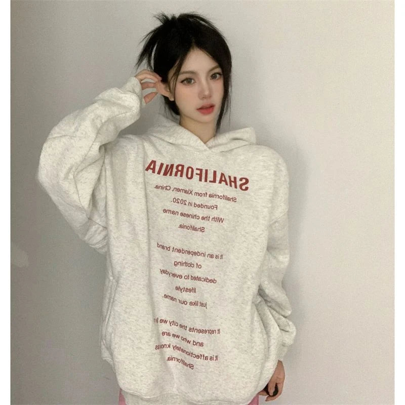 Oversized Typography Statement Hoodie - Hoodies