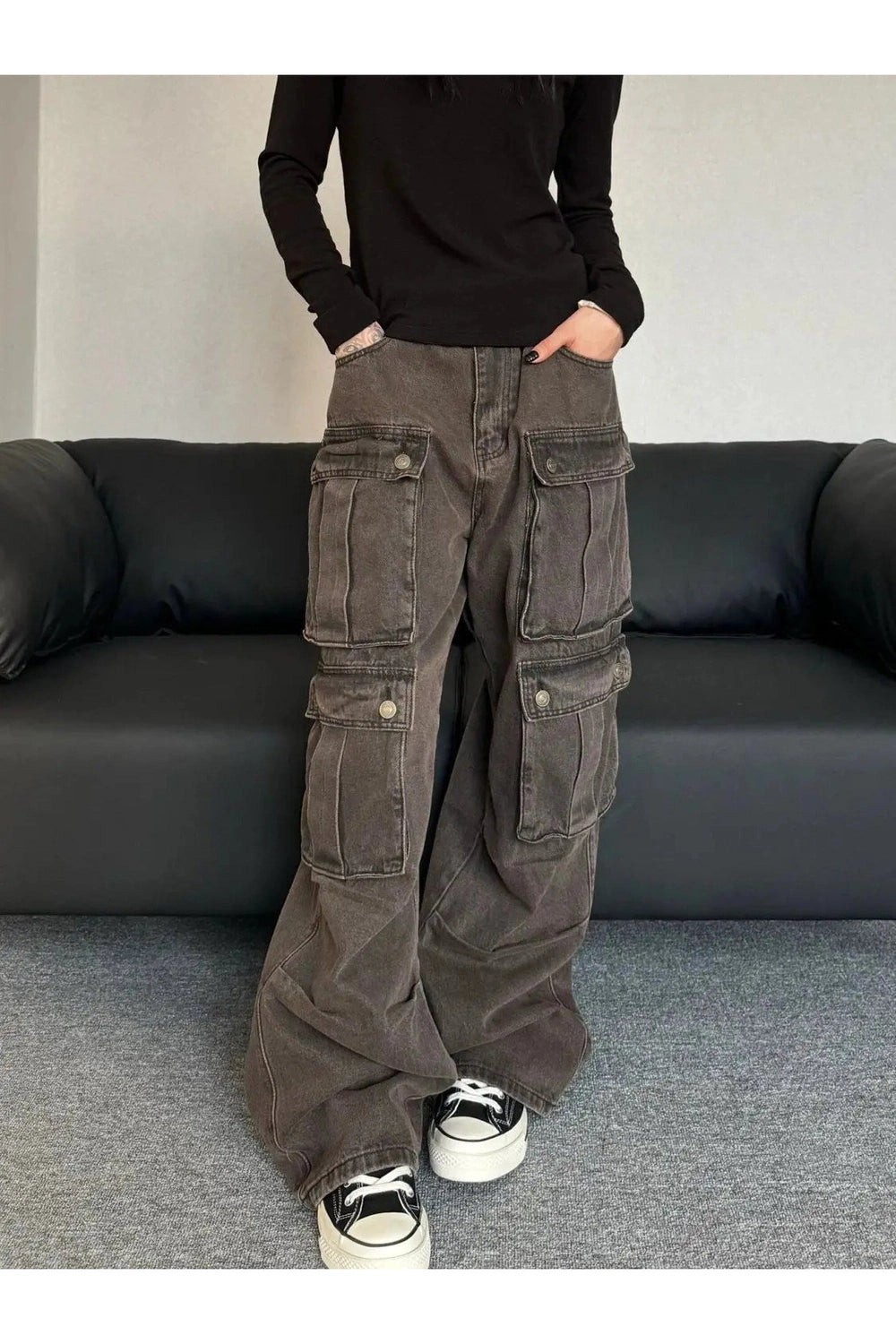 Y2k Oversized Utility Cargo Pants Shoptery