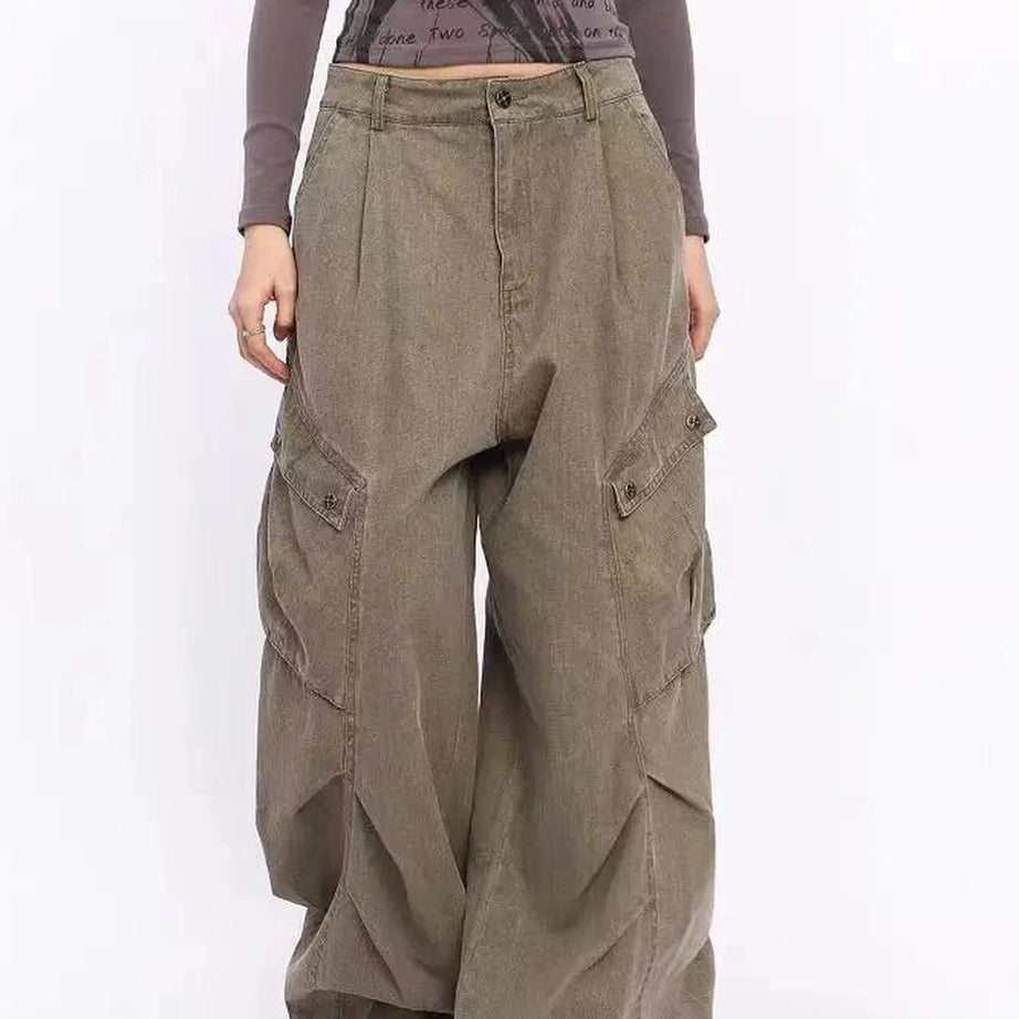 Y2k Oversized Utility Cargo Pants Shoptery
