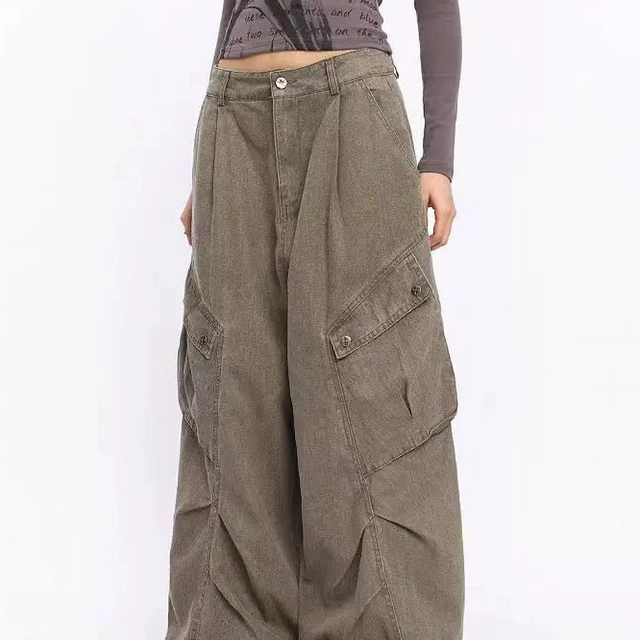 Y2k Oversized Utility Cargo Pants Shoptery