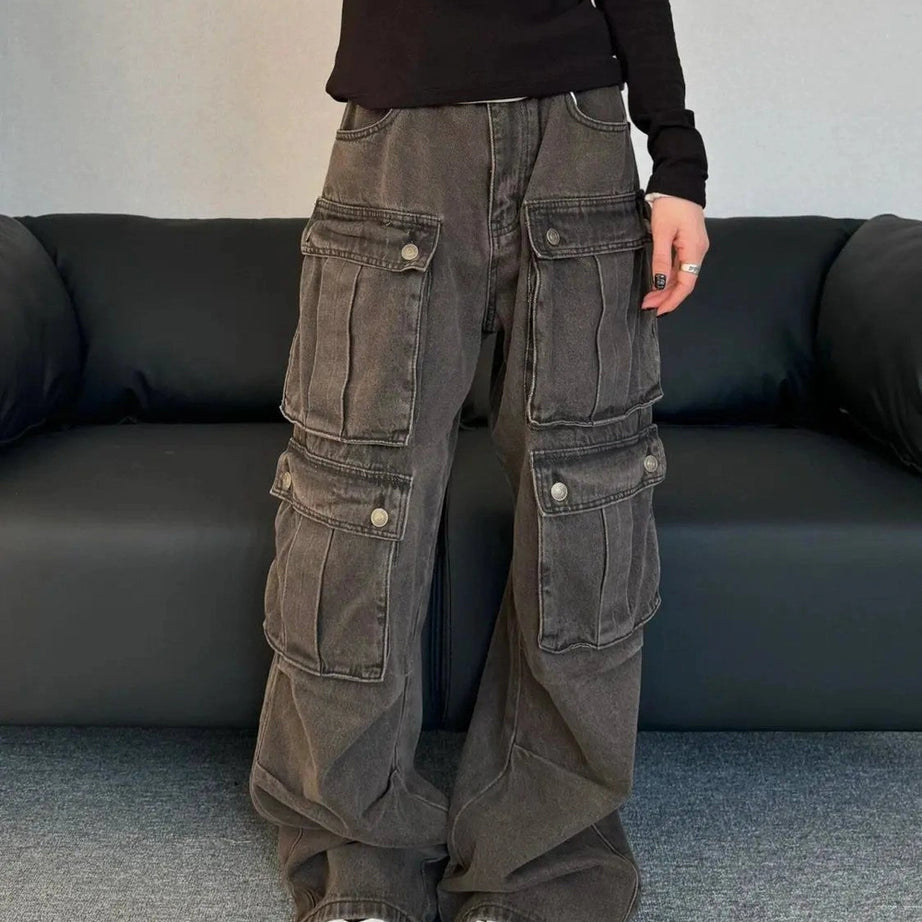 Y2k Oversized Utility Cargo Pants Shoptery