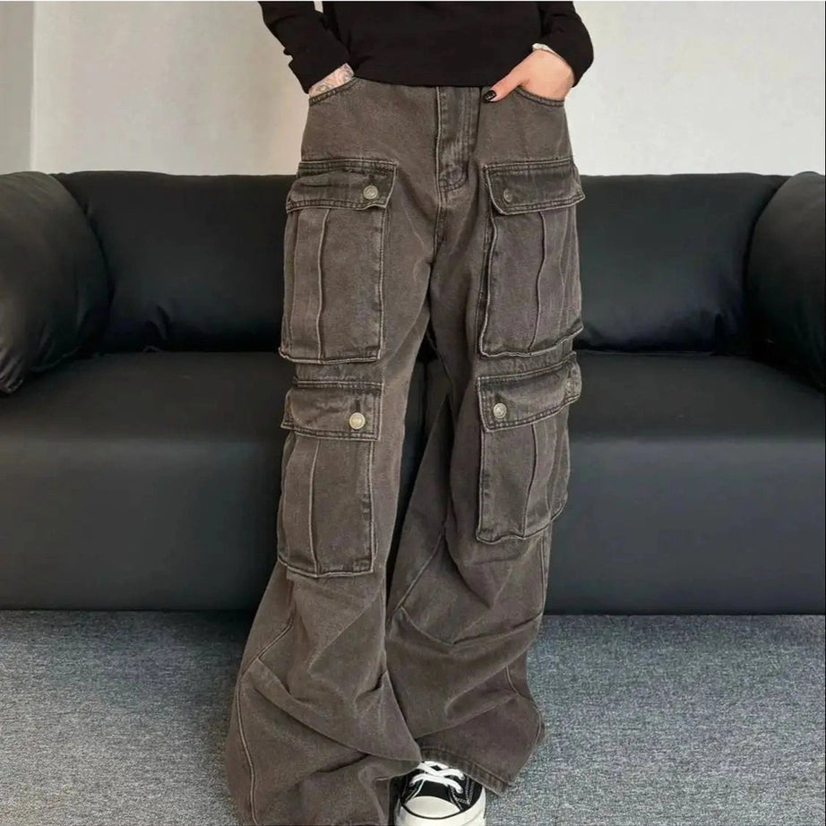 Y2k Oversized Utility Cargo Pants Picture Color Shoptery