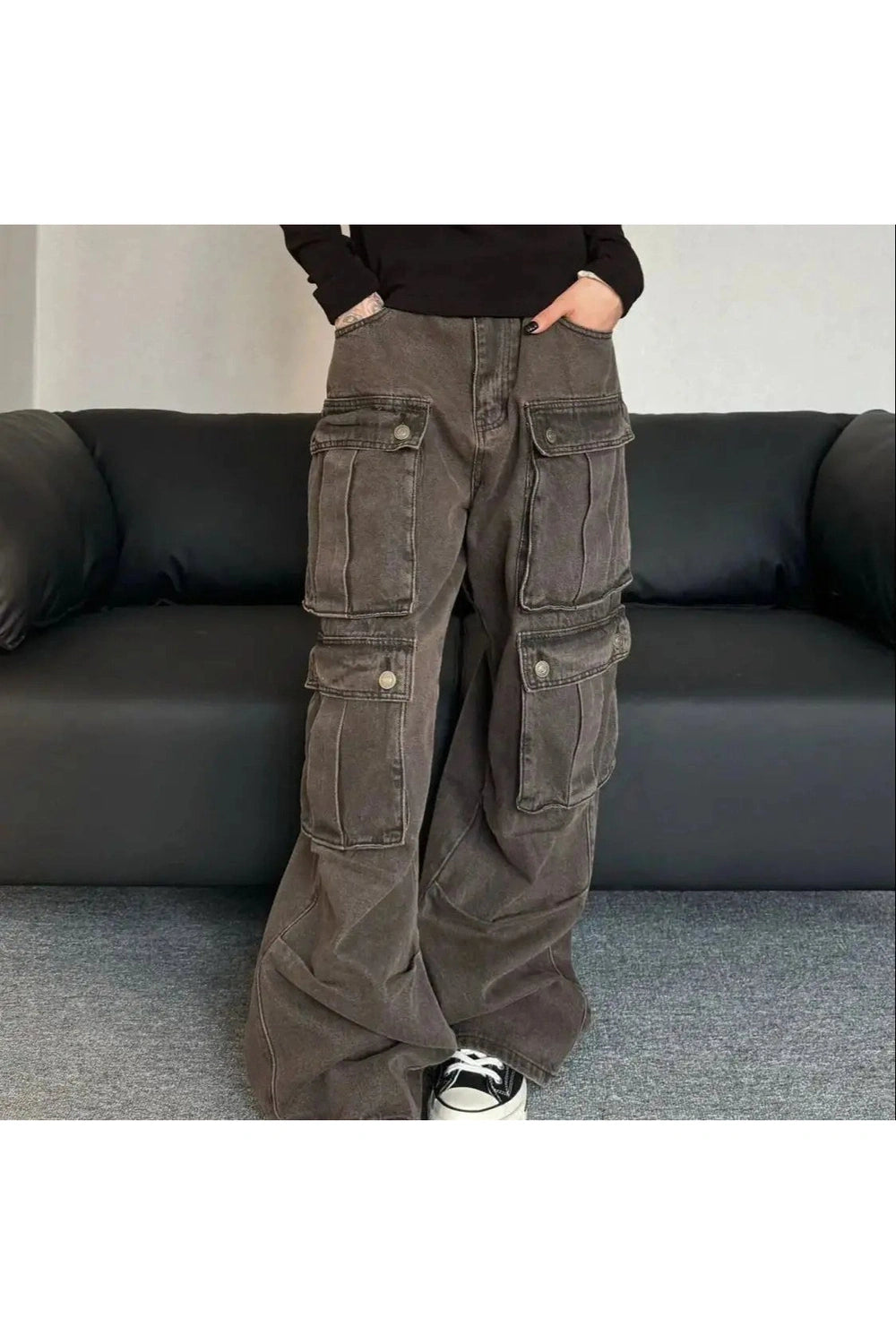 Y2k Oversized Utility Cargo Pants Picture Color Shoptery
