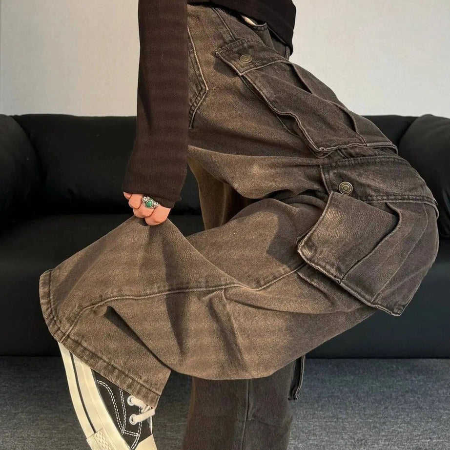 Y2k Oversized Utility Cargo Pants Shoptery