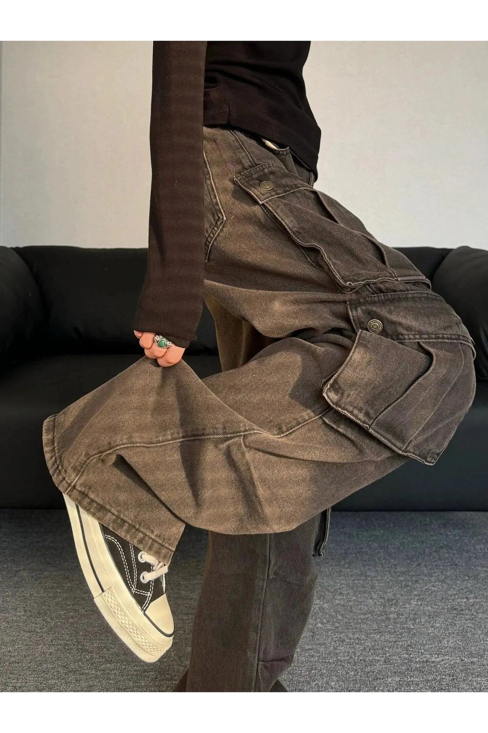 Y2k Oversized Utility Cargo Pants Shoptery