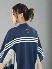 Edgy Oversized Varsity Sport Jersey Top Shoptery