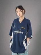 Top – Edgy Oversized – Oversized Fit for Layering Blue Shoptery