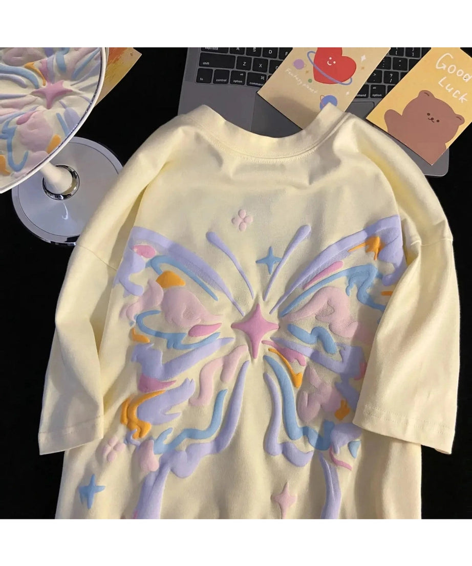 Pastel Butterfly Dream T-shirt - T-Shirts