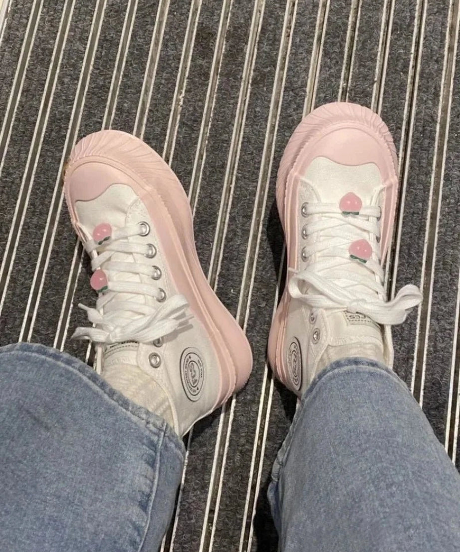 Pastel Peach Sneakers - Sneakers