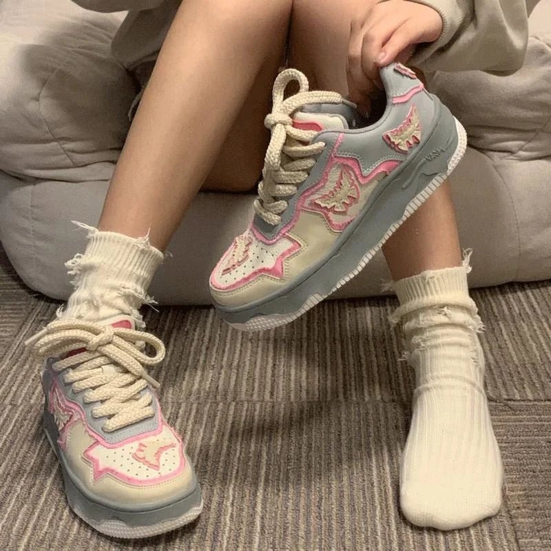 Kawaii Pastel Thunder Bolt Sneakers A Shoptery