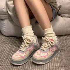 Kawaii Pastel Thunder Bolt Sneakers Shoptery
