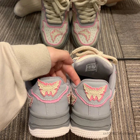 Kawaii Pastel Thunder Bolt Sneakers Shoptery
