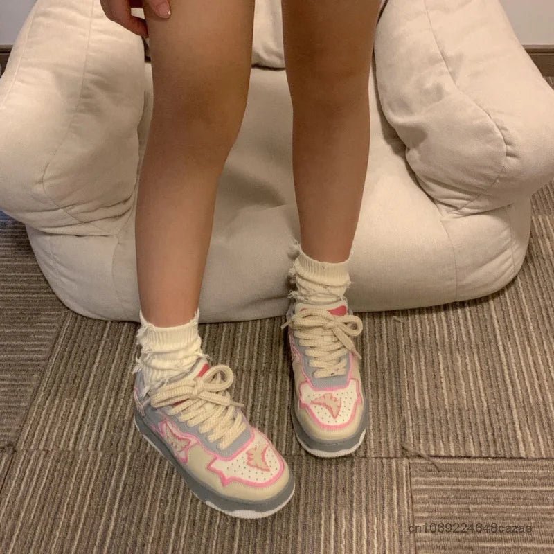 Kawaii Pastel Thunder Bolt Sneakers Shoptery