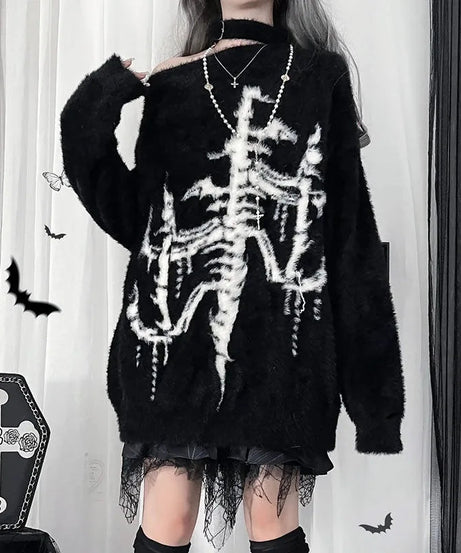 Phantom Skeleton Knit Sweater - 