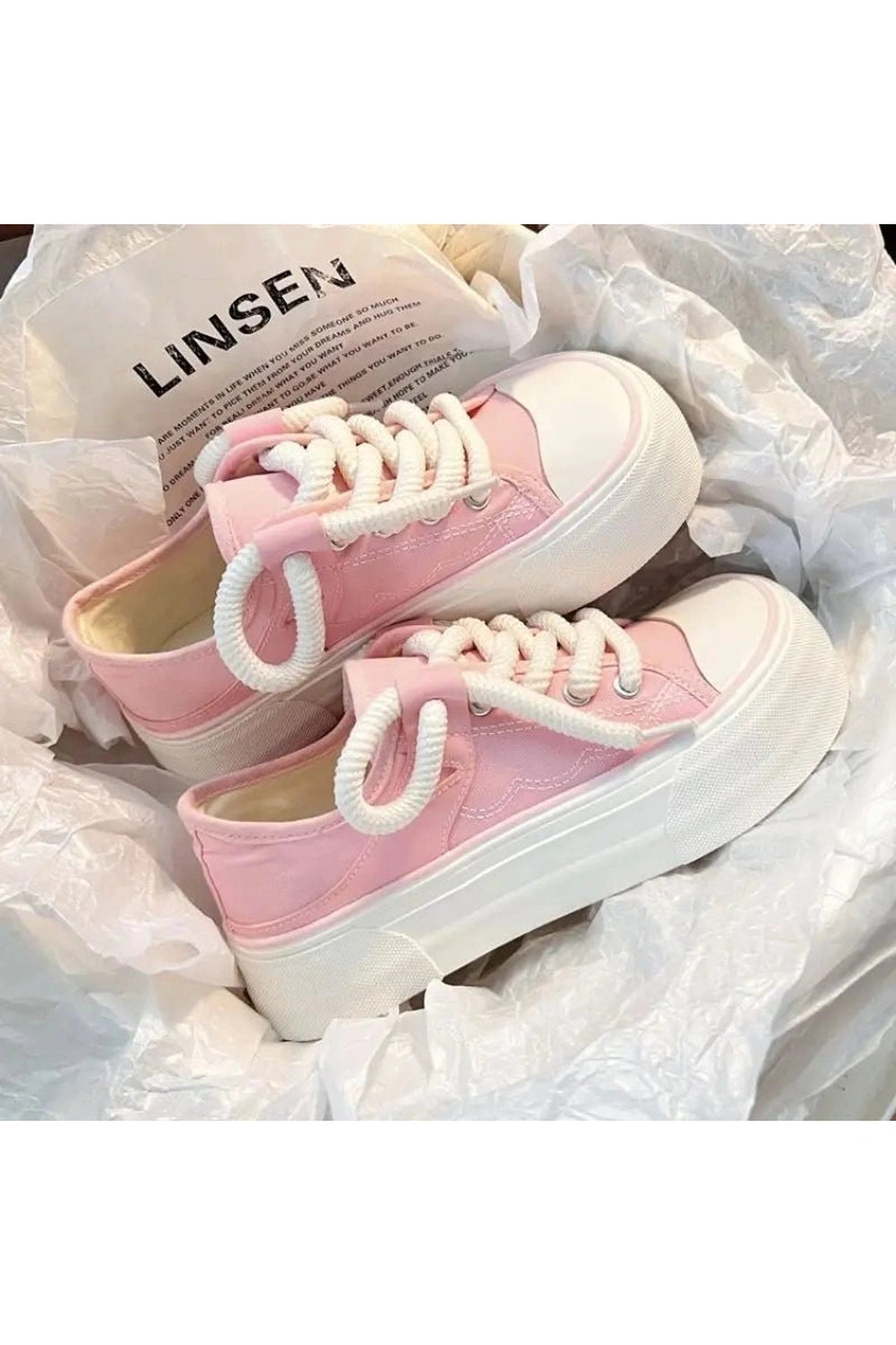 Pastel Cute Pink Lace Up Footwear Pink (Heel 4cm) Shoptery