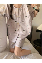 Kawaii Pink Penguin Cotton Pajamas Shoptery