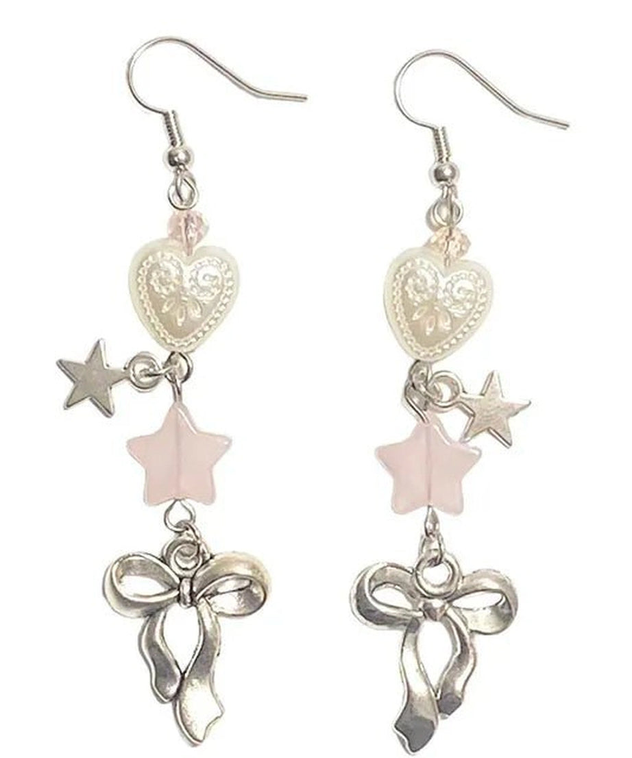 Pink Ribbon Handmade Earrings -