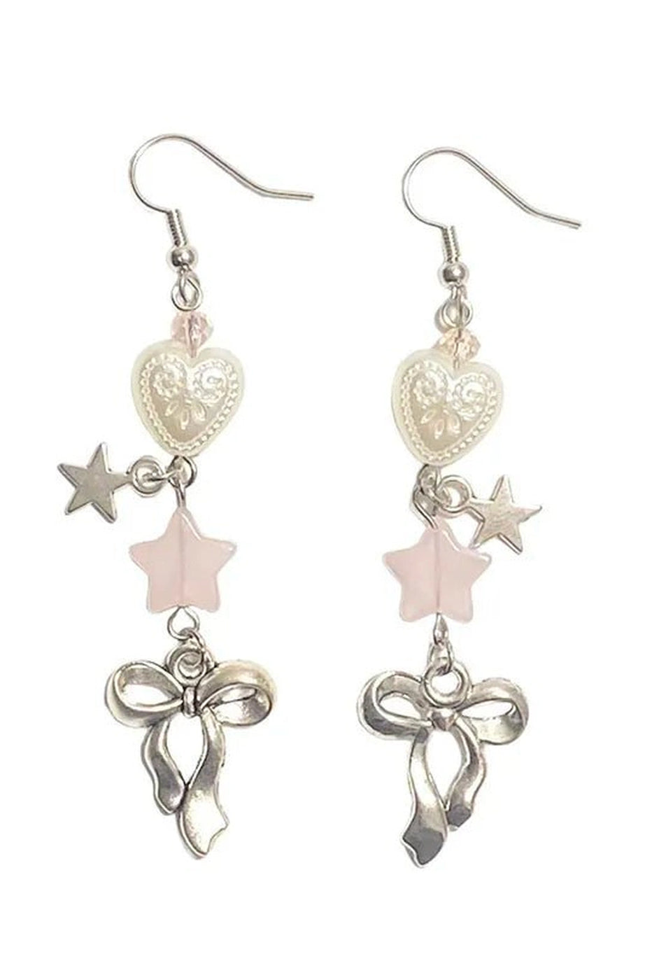 Pink Ribbon Handmade Earrings -