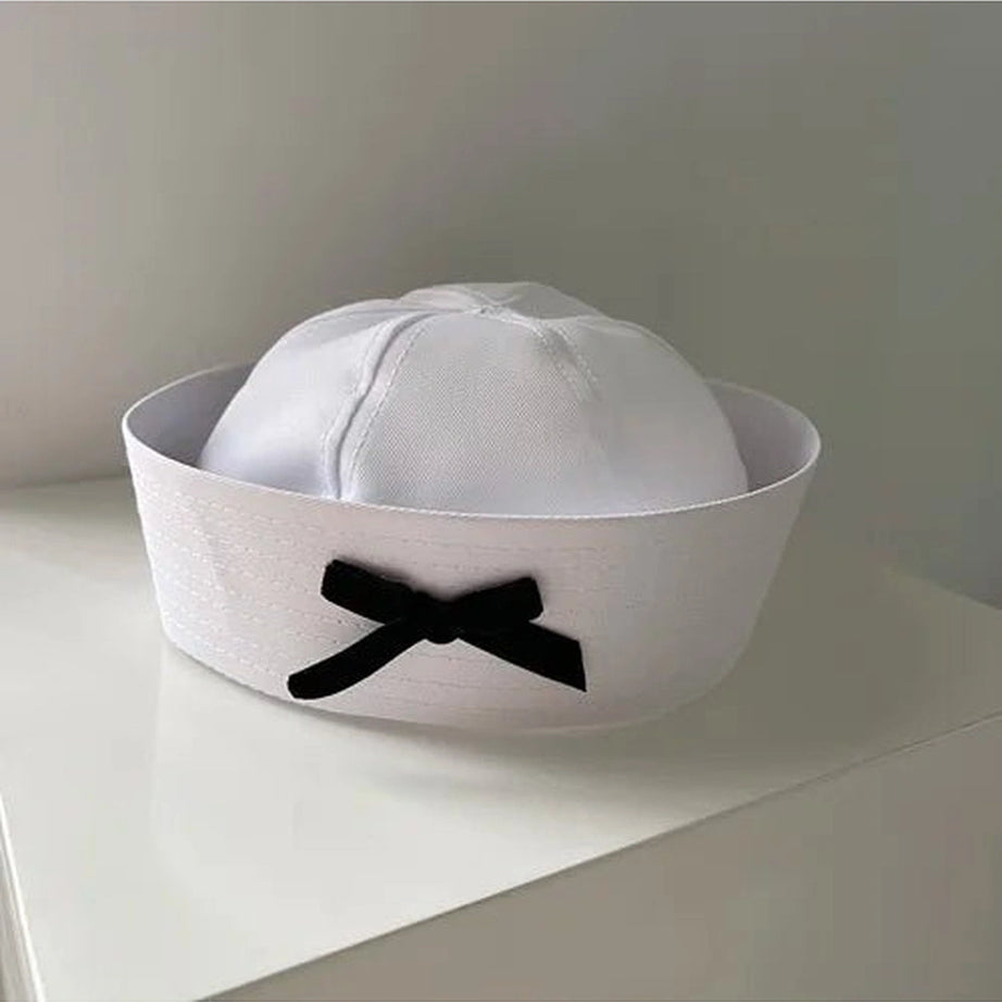Coquette Pink Sailor JK Beret WHITE 56-58cm Shoptery