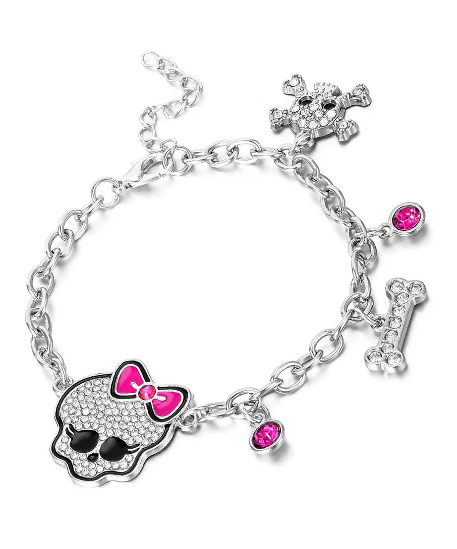 Pink Skull Charm Bracelet - Bracelets